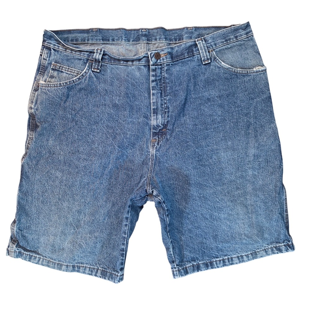 Wrangler Mens Carpenter Denim Shorts Blue Work Worn 64WC4DI Size 42